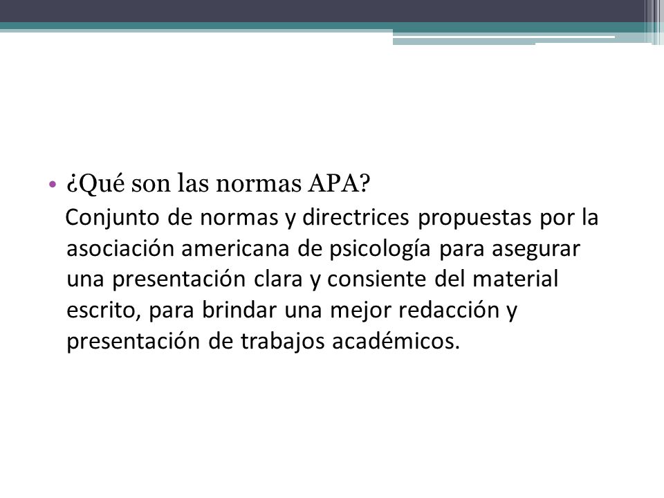 ¿Qué son las normas APA