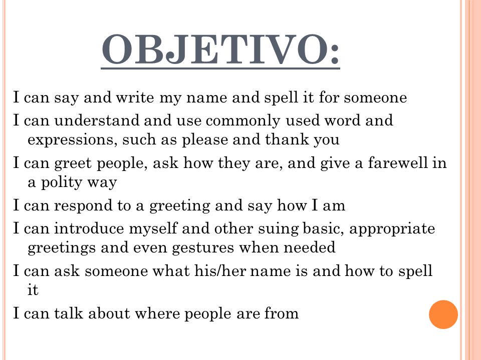 OBJETIVO: