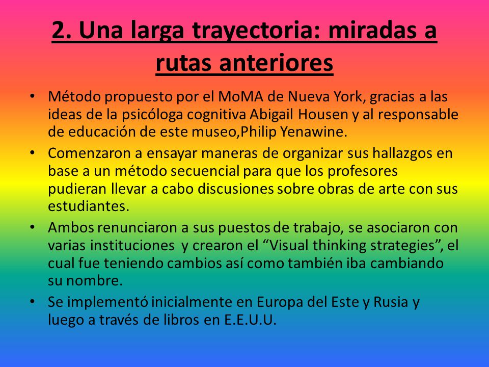 2. Una larga trayectoria: miradas a rutas anteriores