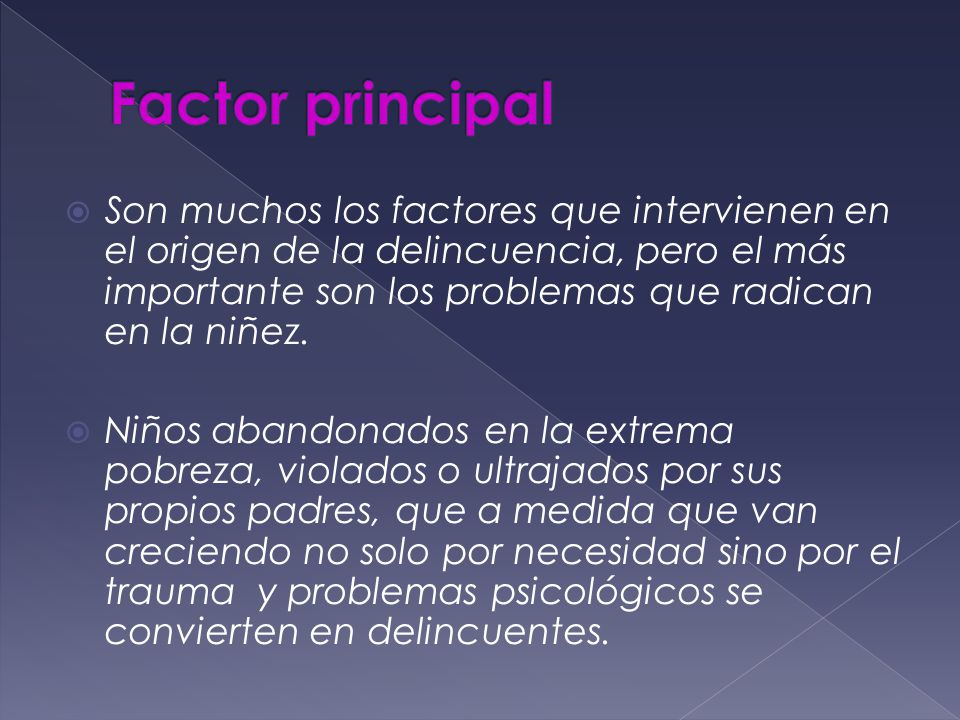 Factor principal