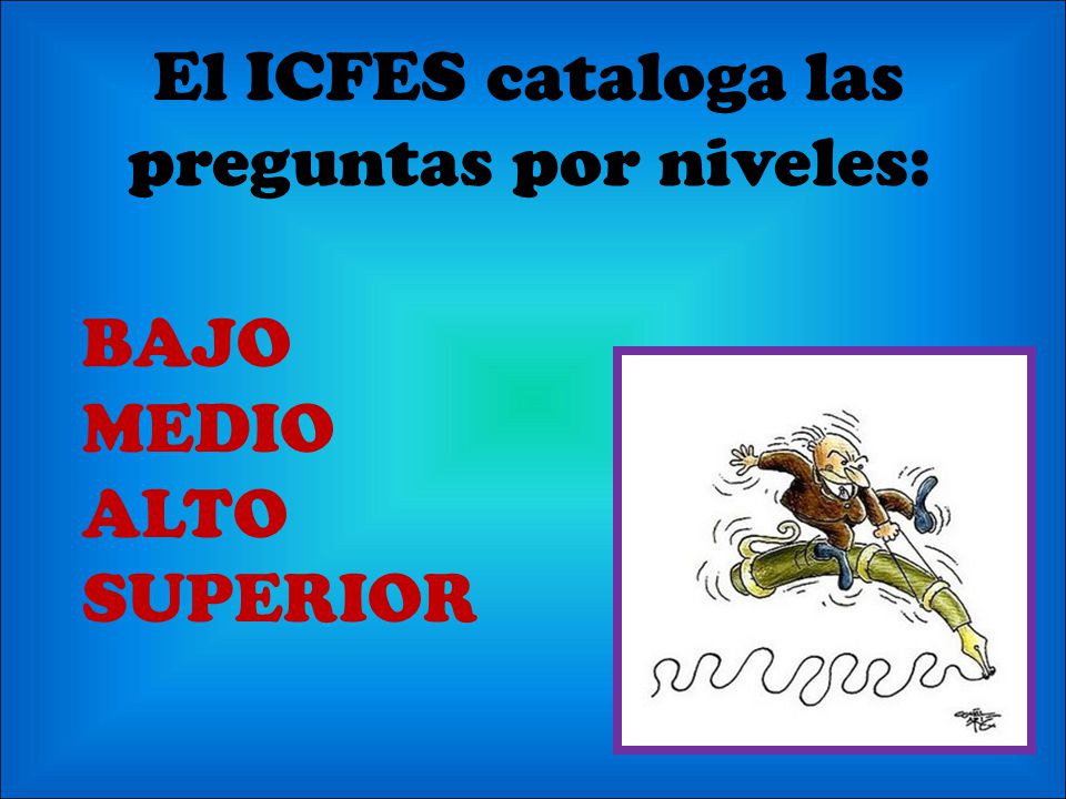 El ICFES cataloga las preguntas por niveles: