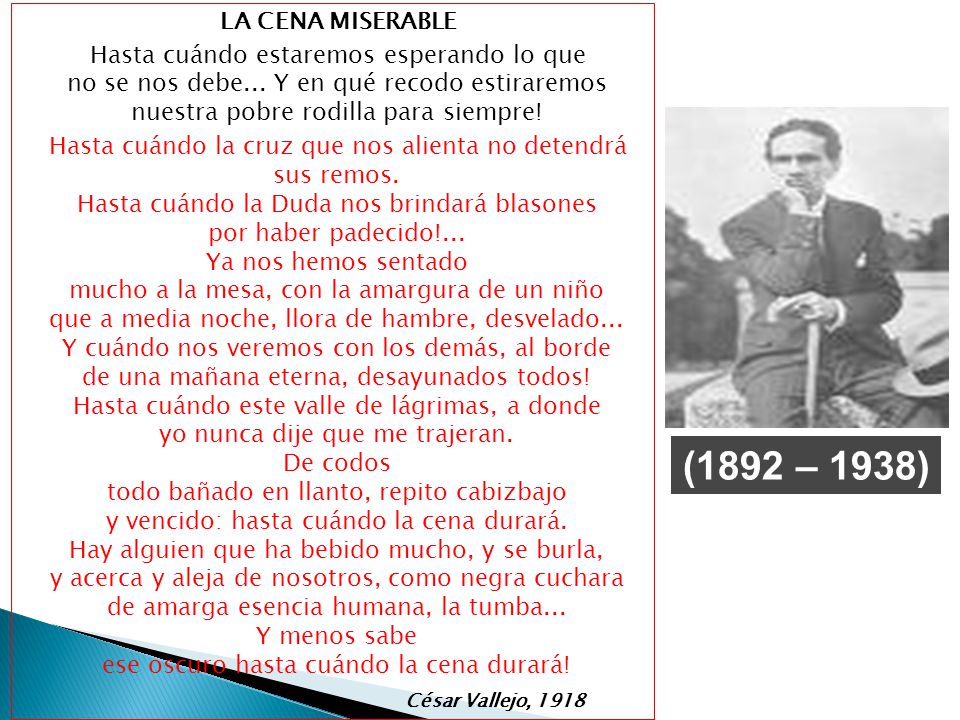 LA CENA MISERABLE Hasta cuándo estaremos esperando lo que no se nos debe... Y en qué recodo estiraremos nuestra pobre rodilla para siempre!