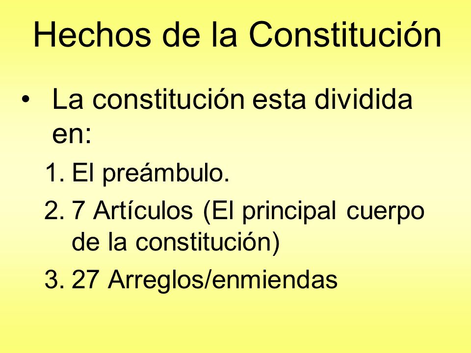 Hechos de la Constitución