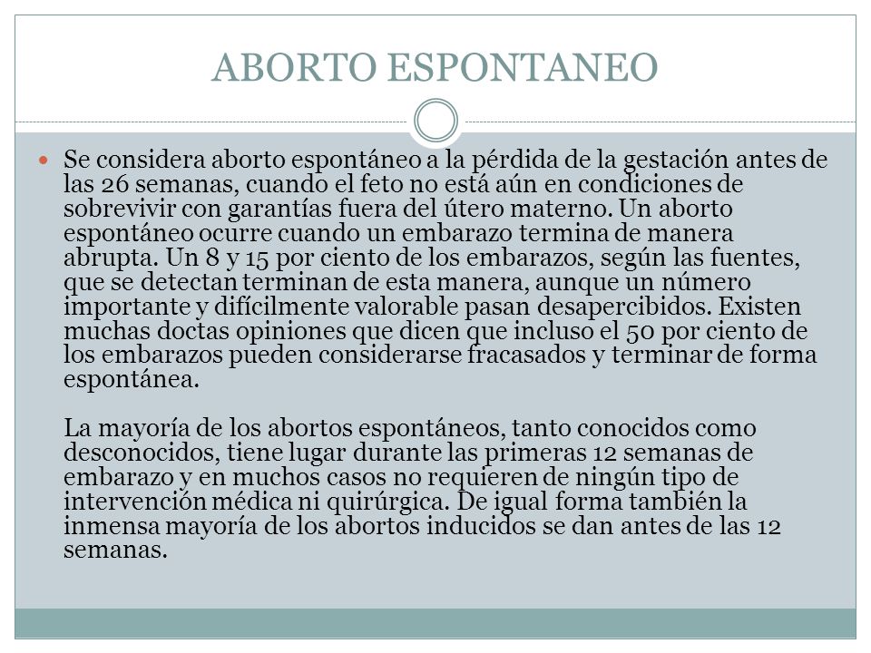 ABORTO ESPONTANEO