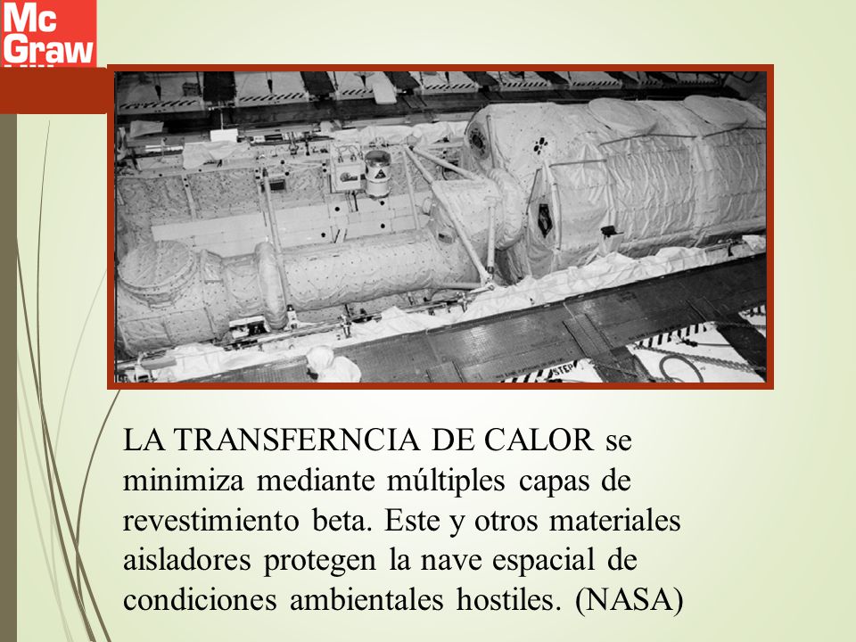 LA TRANSFERNCIA DE CALOR se minimiza mediante múltiples capas de revestimiento beta.