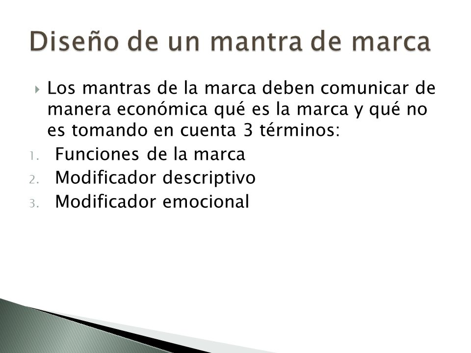 Diseño de un mantra de marca