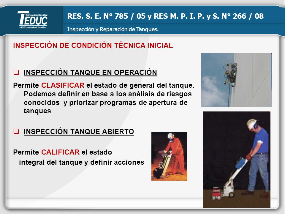 RES. S. E. N° 785 / 05 y RES M. P. I. P. y S. N° 266 / 08