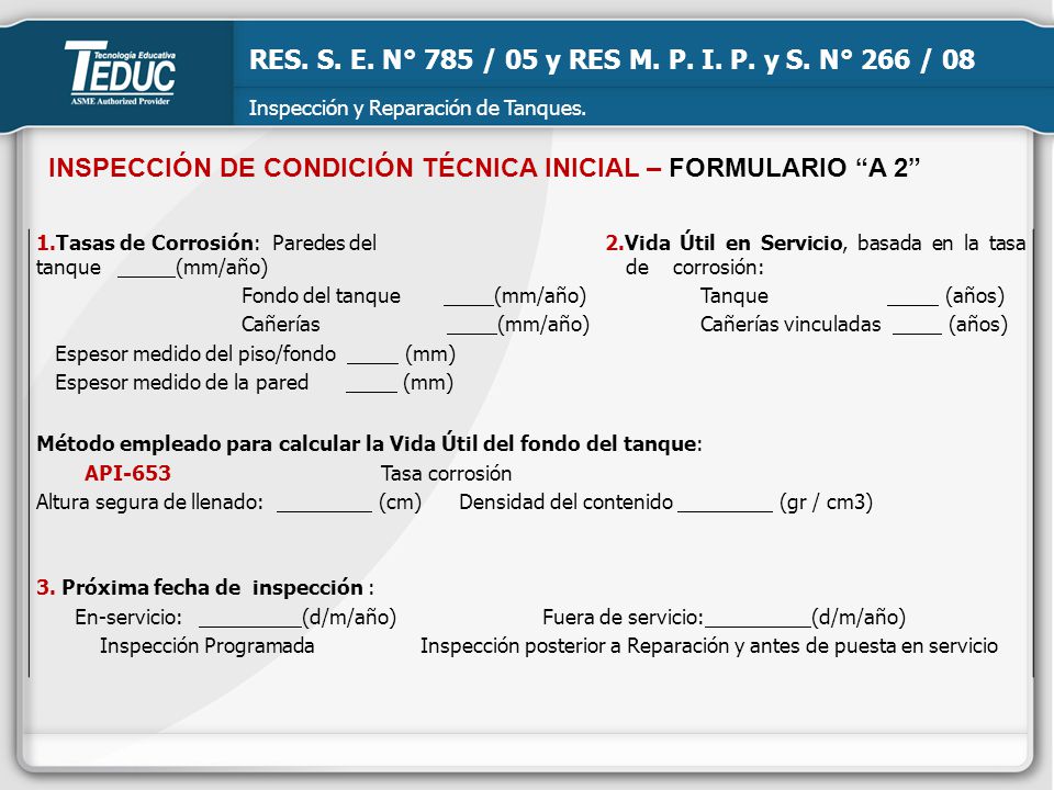 RES. S. E. N° 785 / 05 y RES M. P. I. P. y S. N° 266 / 08