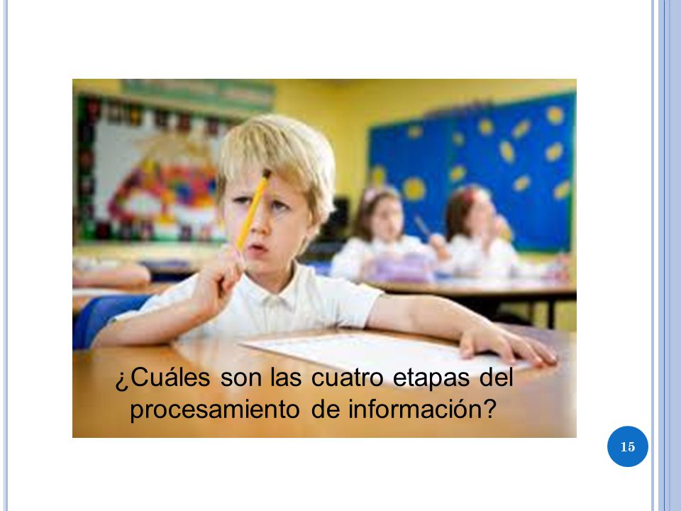 ¿Cuáles son las cuatro etapas del procesamiento de información