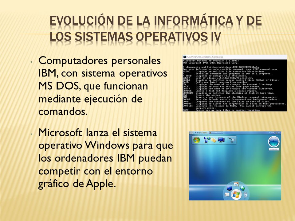Evolución de la informática y de los sistemas operativos IV