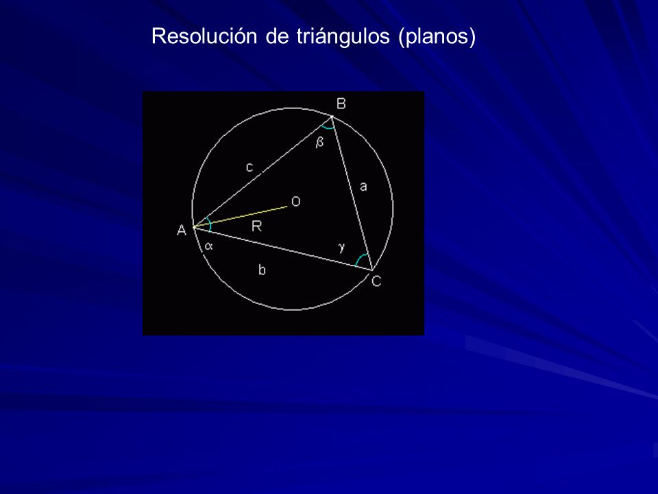 Resolución de triángulos (planos)