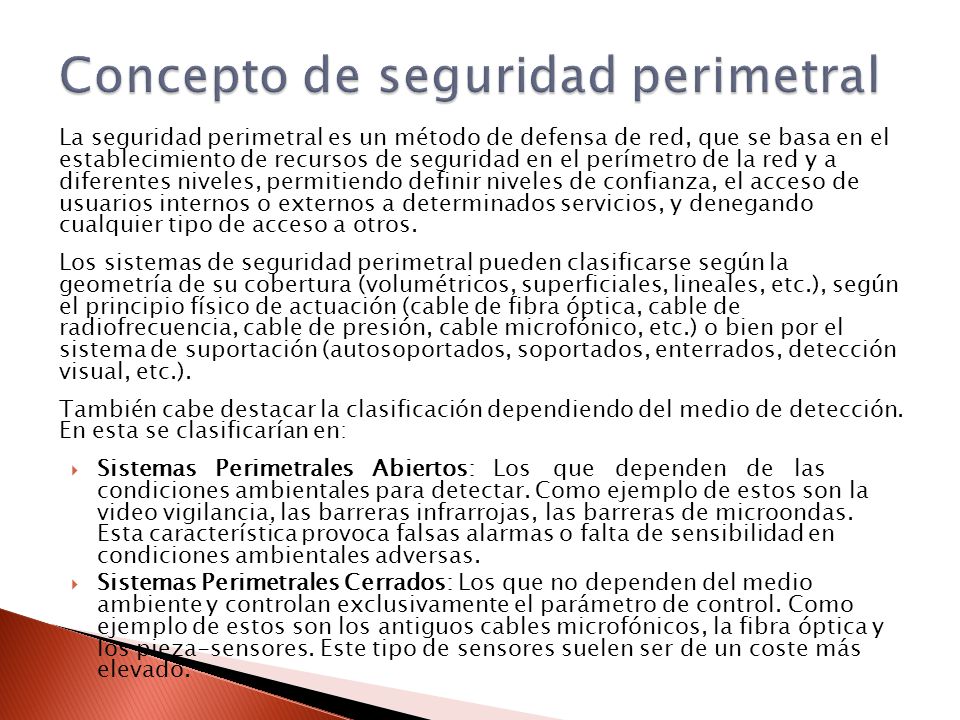 Concepto de seguridad perimetral