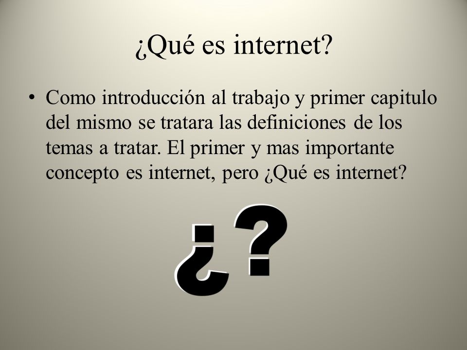 ¿Qué es internet
