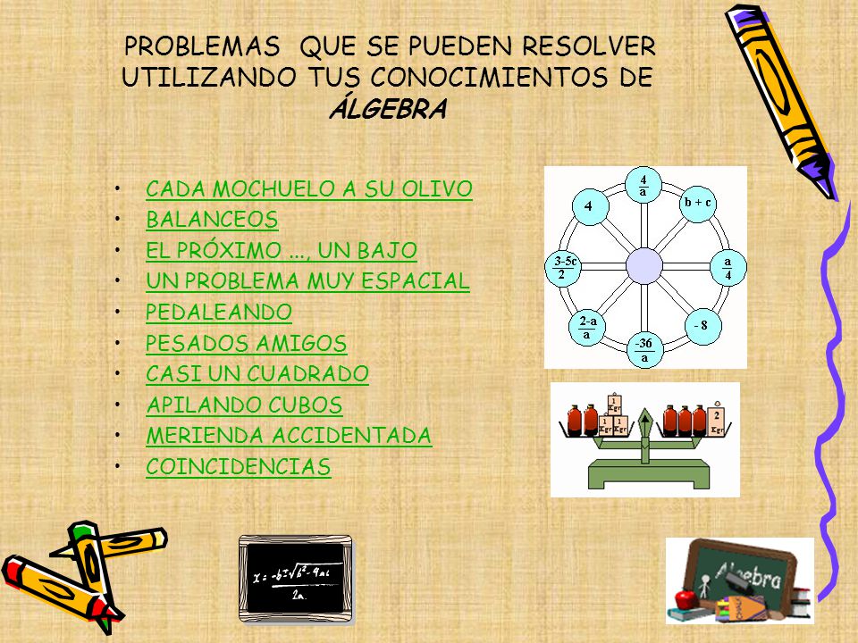 PROBLEMAS QUE SE PUEDEN RESOLVER UTILIZANDO TUS CONOCIMIENTOS DE ÁLGEBRA
