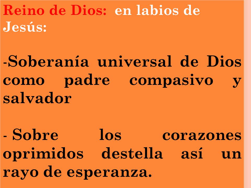 Soberanía universal de Dios como padre compasivo y salvador