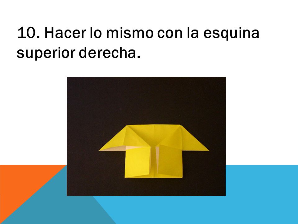 10. Hacer lo mismo con la esquina superior derecha.