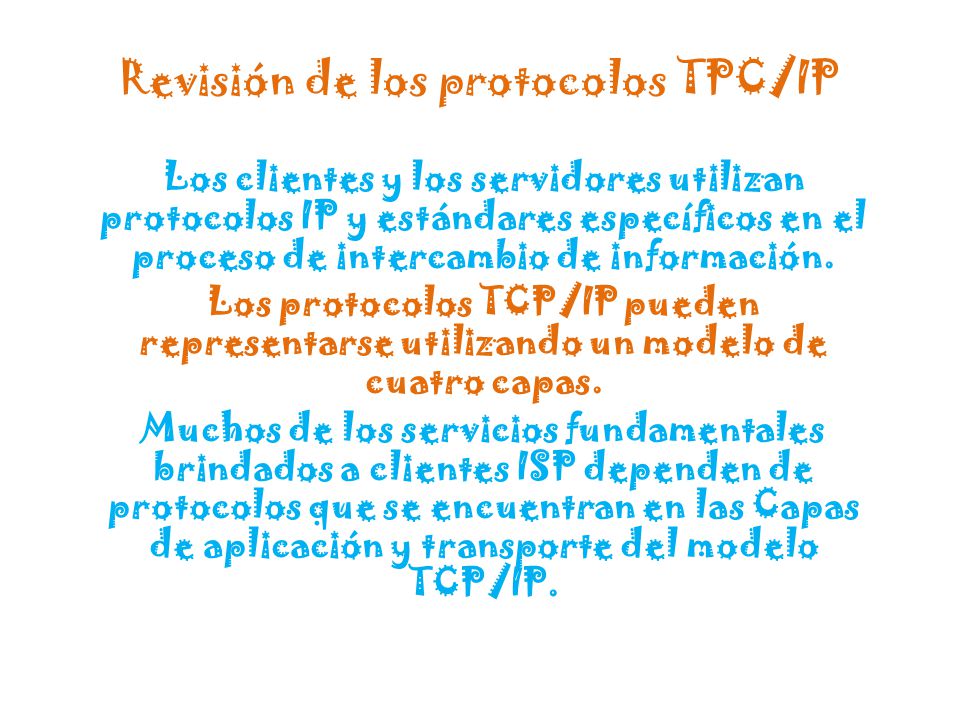Revisión de los protocolos TPC/IP