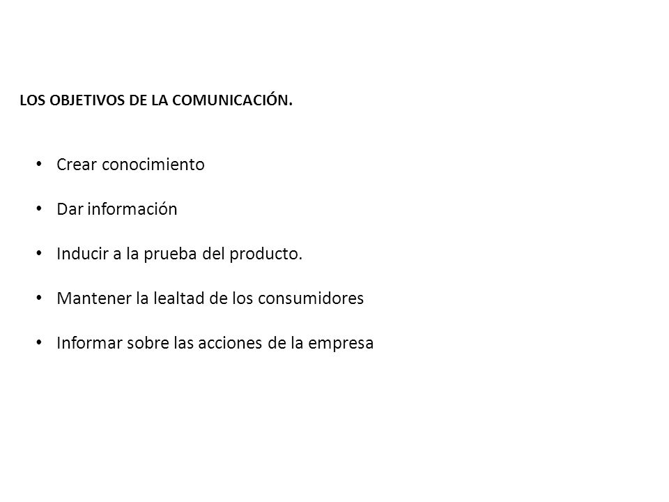 Inducir a la prueba del producto.