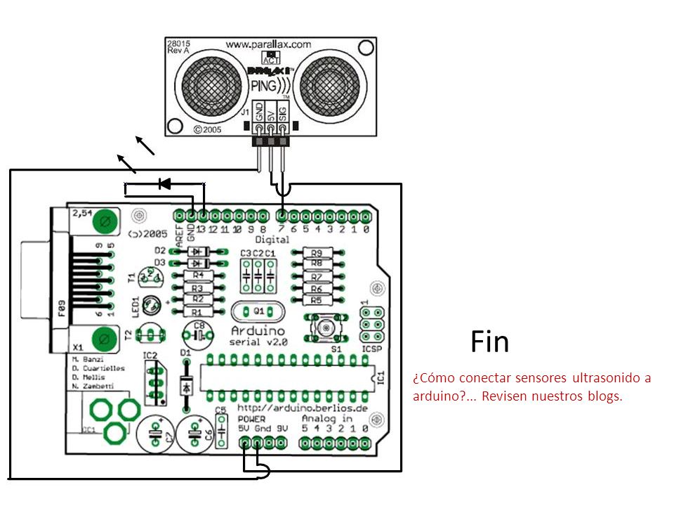 Fin ¿Cómo conectar sensores ultrasonido a arduino ... Revisen nuestros blogs.
