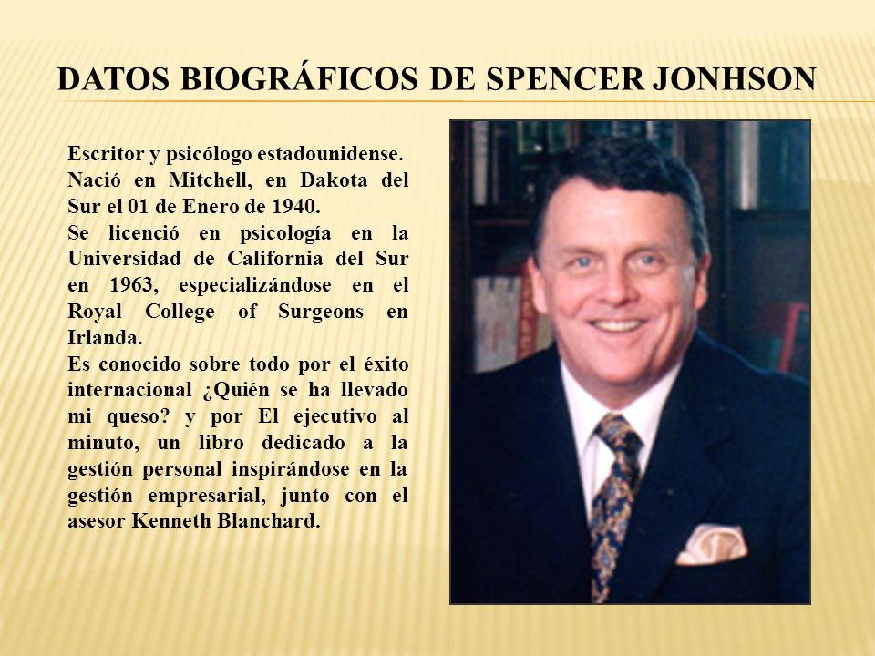 DATOS BIOGRÁFICOS DE SPENCER JONHSON