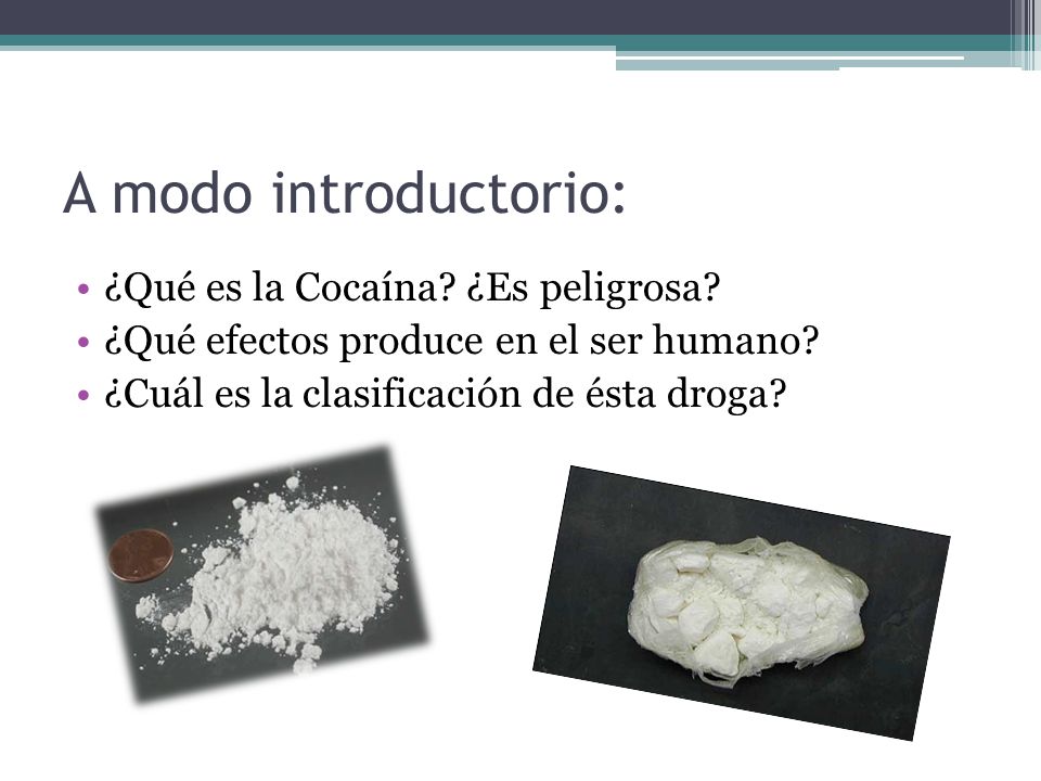 A modo introductorio: ¿Qué es la Cocaína ¿Es peligrosa