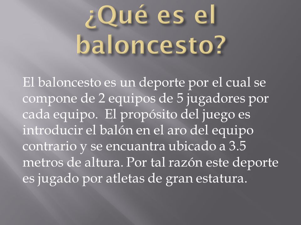 ¿Qué es el baloncesto