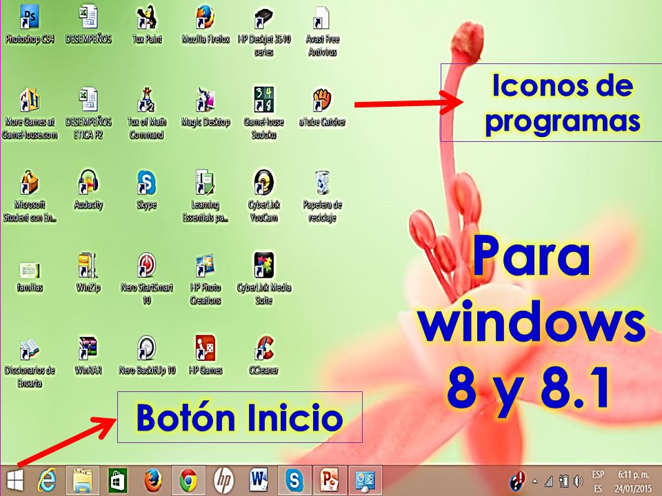 Iconos de programas Para windows 8 y 8.1 Botón Inicio