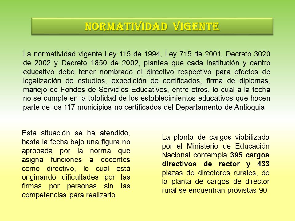 NORMATIVIDAD VIGENTE