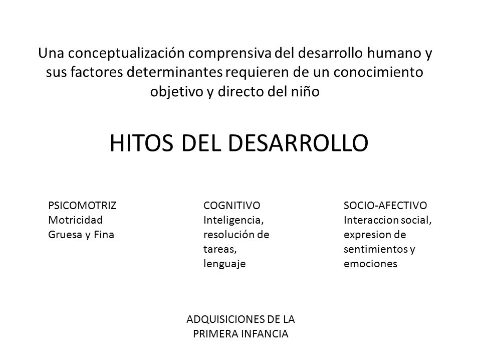 Una conceptualización comprensiva del desarrollo humano y sus factores determinantes requieren de un conocimiento objetivo y directo del niño