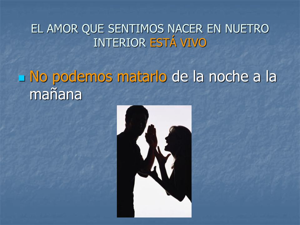 EL AMOR QUE SENTIMOS NACER EN NUETRO INTERIOR ESTÁ VIVO