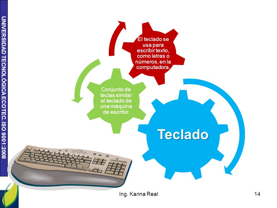 Conjunto de teclas similar al teclado de una máquina de escribir.