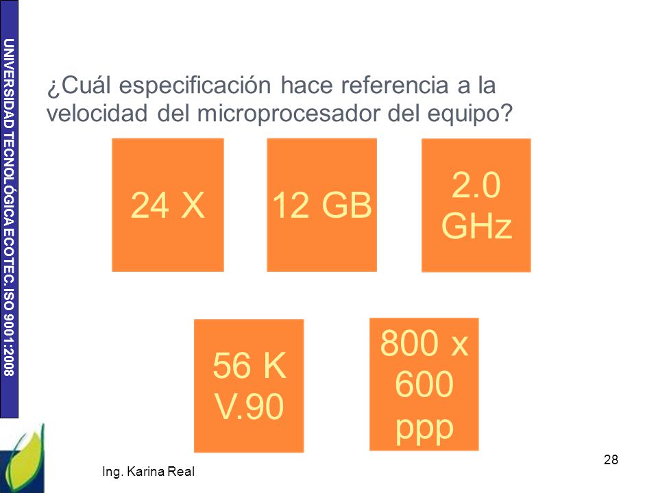 ¿Cuál especificación hace referencia a la velocidad del microprocesador del equipo