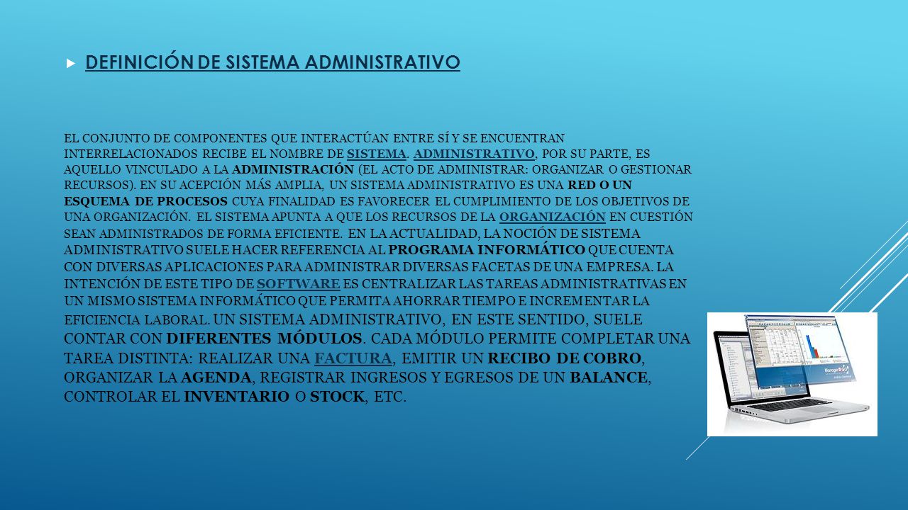 Definición de sistema administrativo