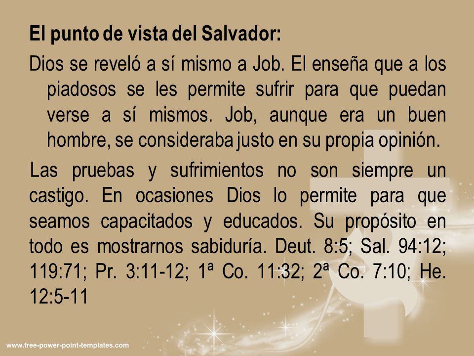 El punto de vista del Salvador: Dios se reveló a sí mismo a Job