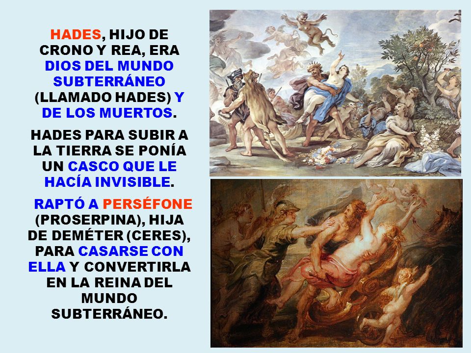 HADES PARA SUBIR A LA TIERRA SE PONÍA UN CASCO QUE LE HACÍA INVISIBLE.