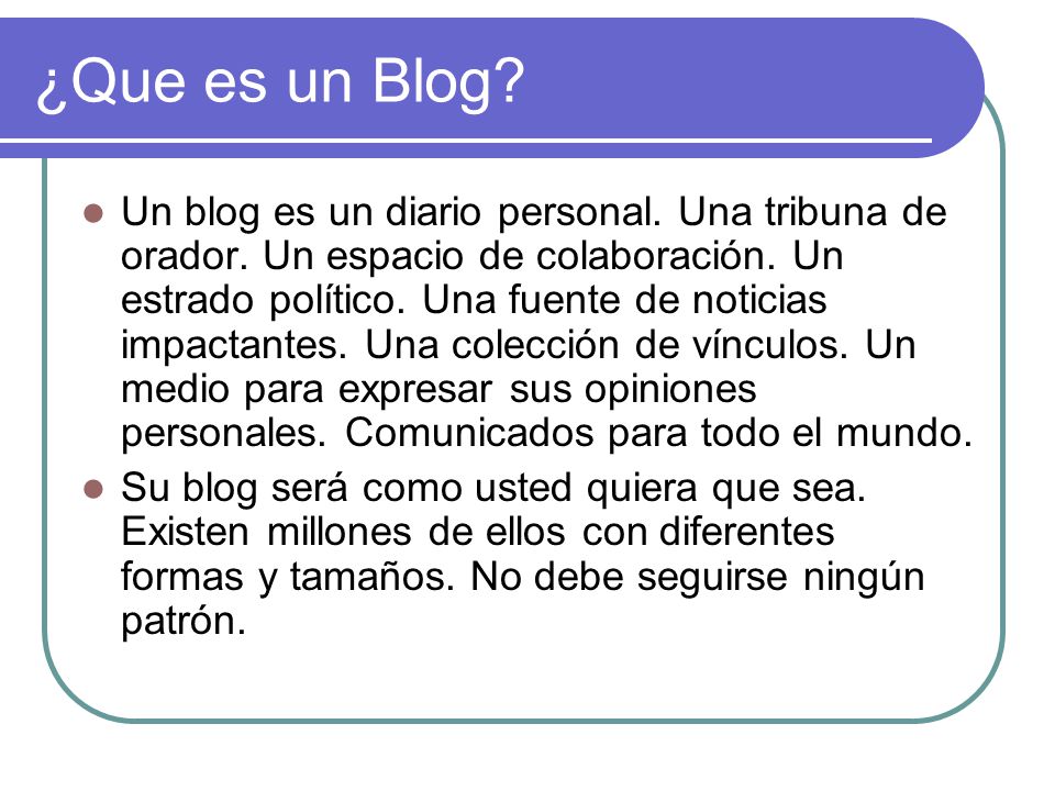 ¿Que es un Blog