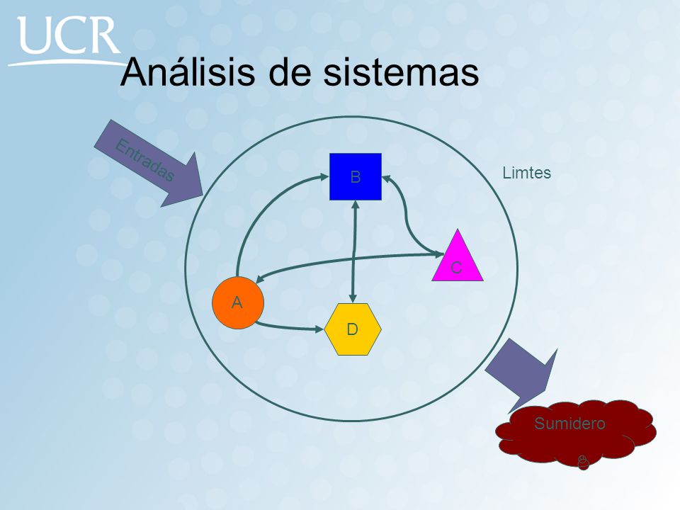Análisis de sistemas A C D B Entradas Sumidero Limtes