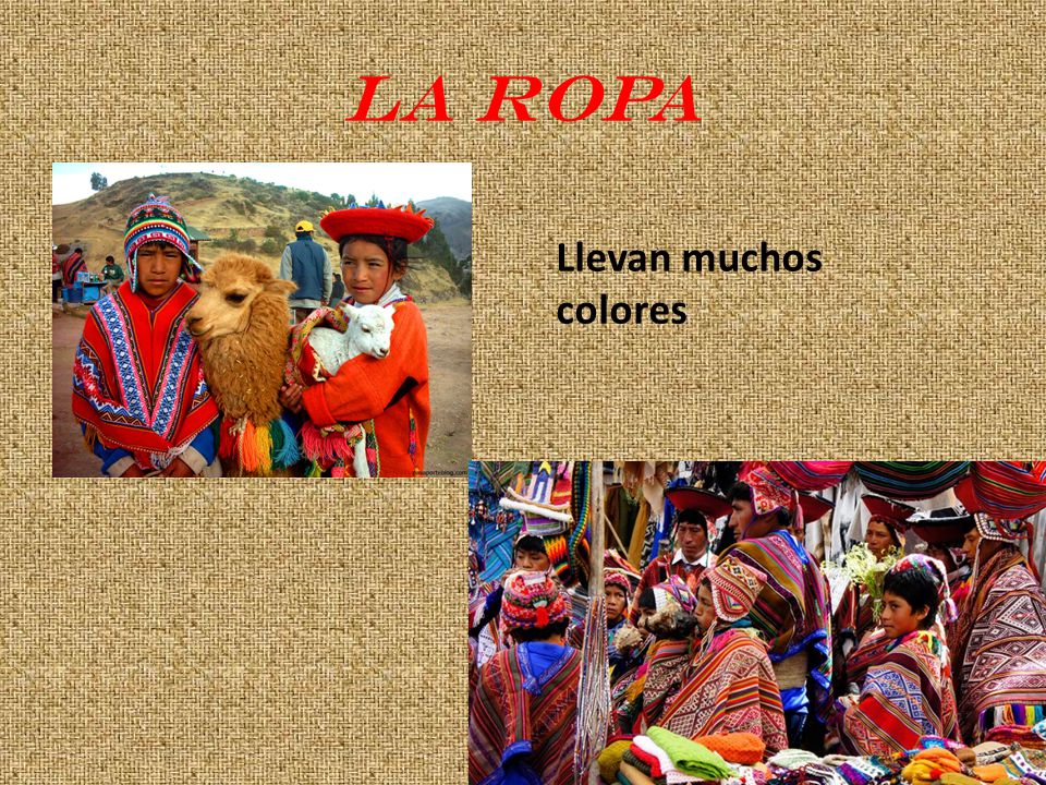 La ropa Llevan muchos colores