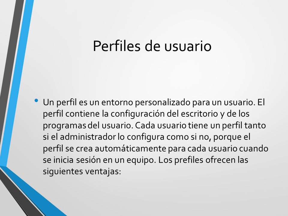 Perfiles de usuario
