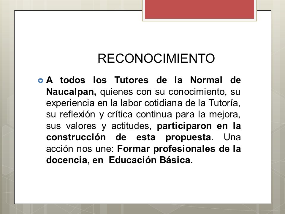 RECONOCIMIENTO