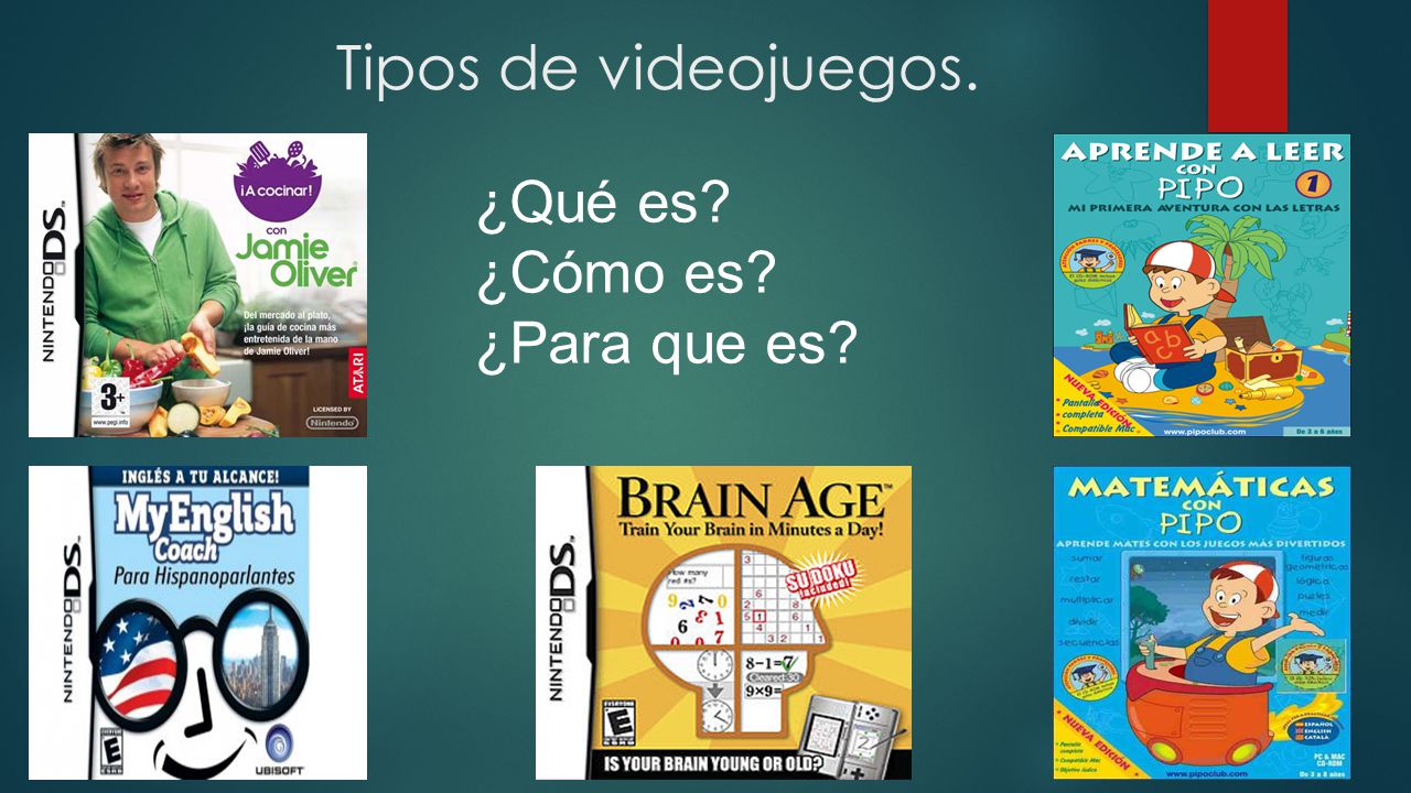 Tipos de videojuegos. ¿Qué es ¿Cómo es ¿Para que es