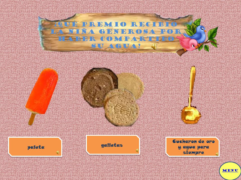 ¿Qué premio recibio la niña generosa por haber compartido su agua