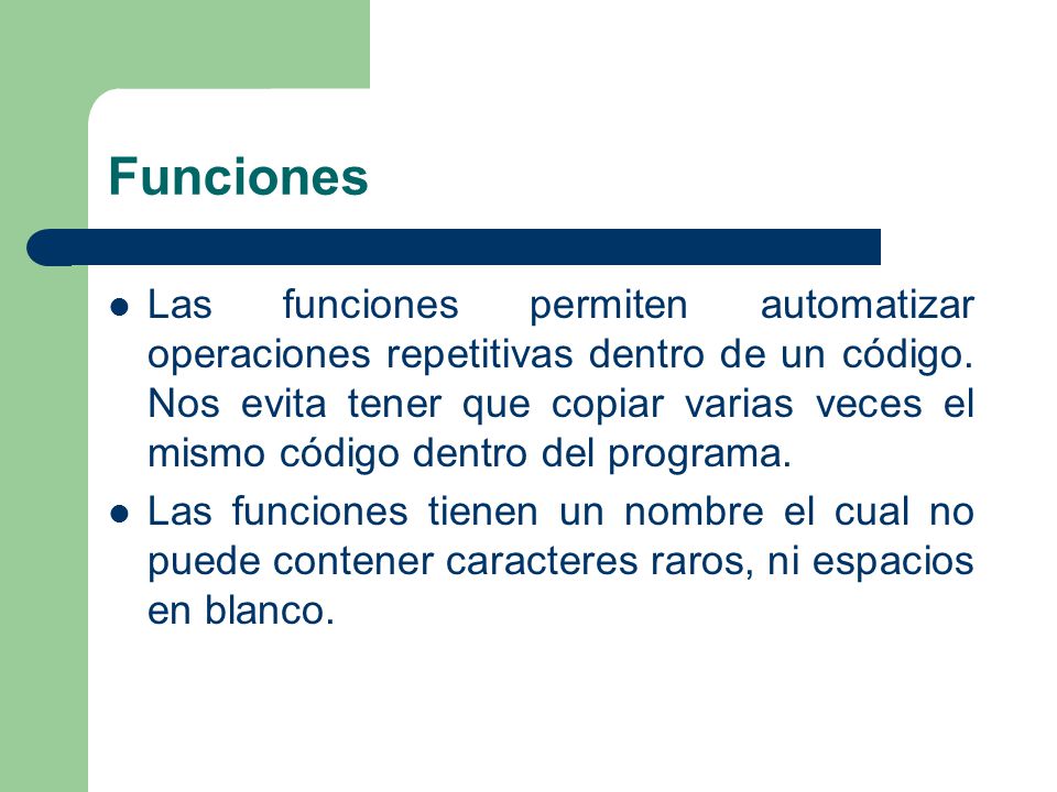 Funciones