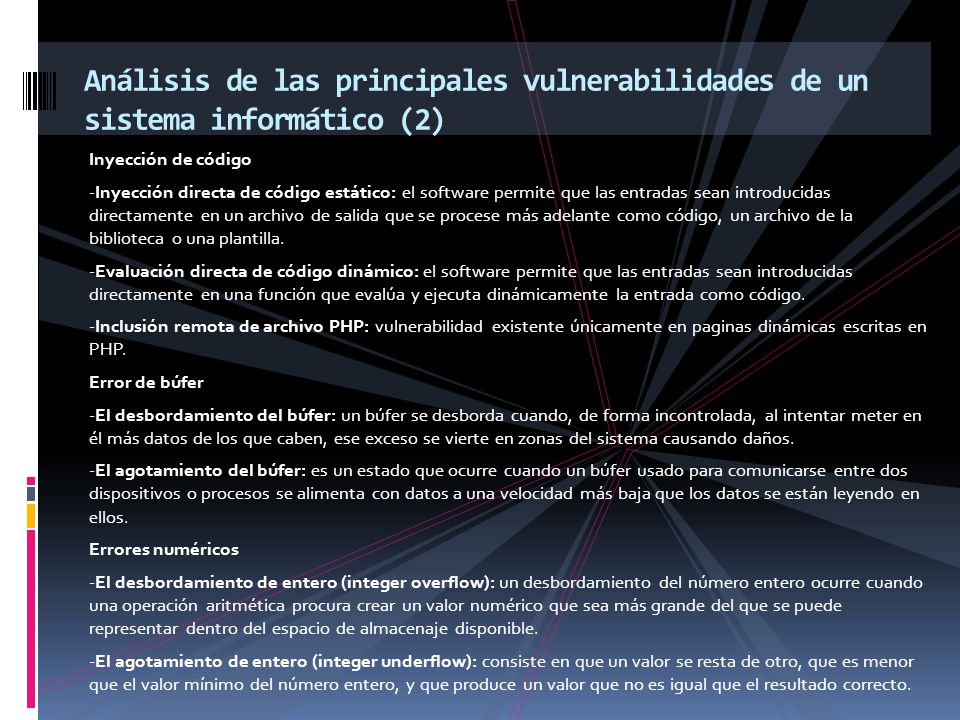 Análisis de las principales vulnerabilidades de un sistema informático (2)