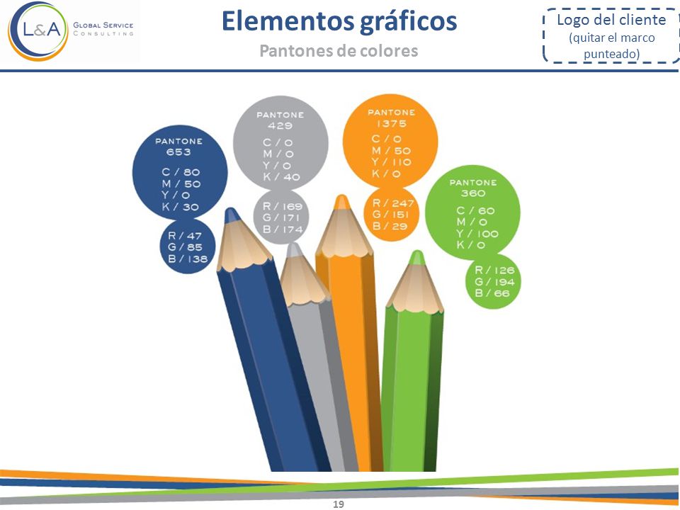 Elementos gráficos Pantones de colores Pantones de colores.