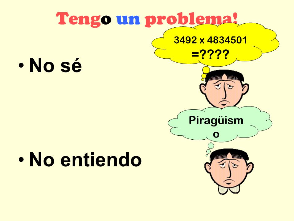 Tengo un problema! 3492 x = No sé No entiendo Piragüismo
