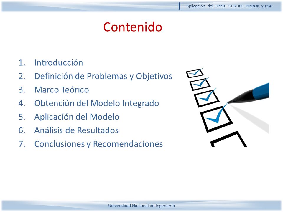 Contenido Introducción Definición de Problemas y Objetivos