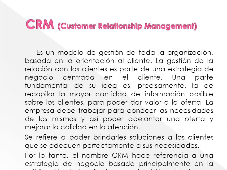 CRM (Customer Relationship Management)