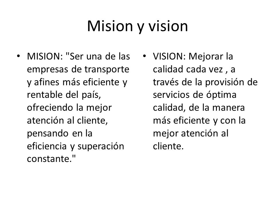 Mision y vision