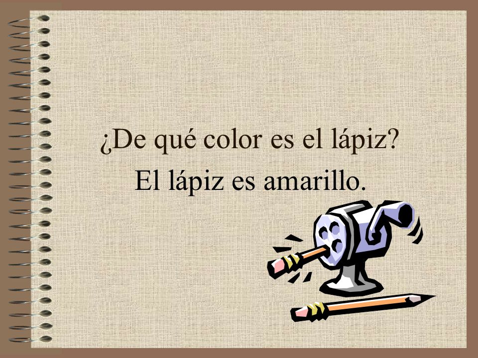¿De qué color es el lápiz